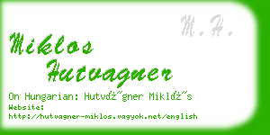 miklos hutvagner business card